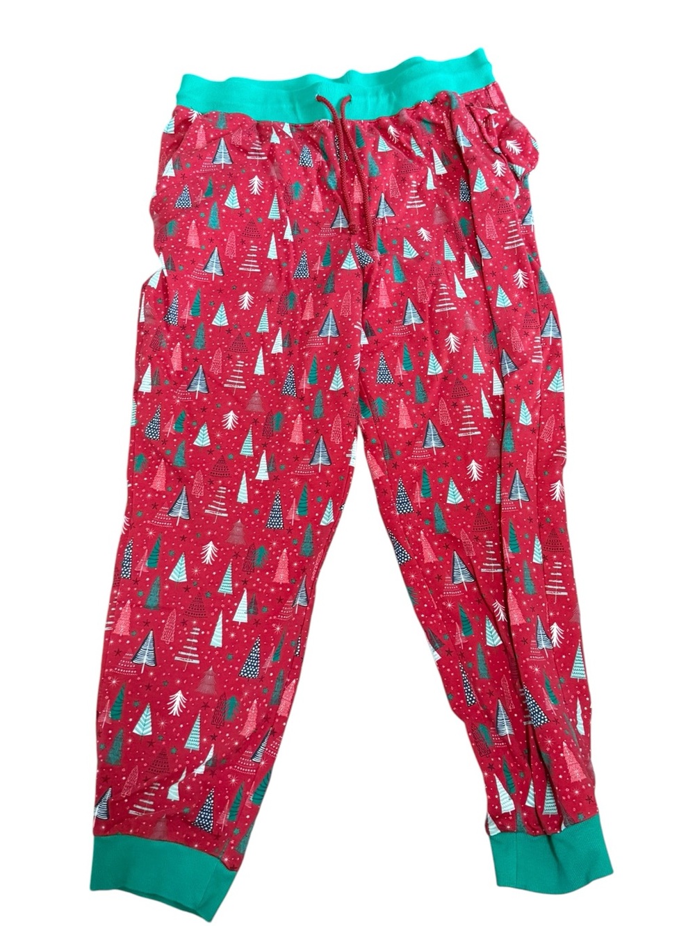 Matilda Jane Mens Christmas Tree Pajama Jogger Pants Red Green‎ XL 32M1JAM